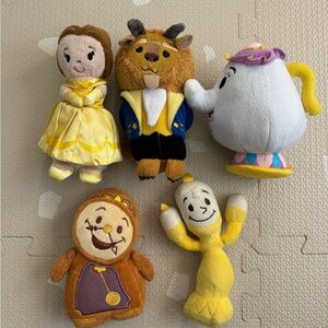 Disney Beauty and the Beast Plush Toy Collection - Yellow, Brown, Blue